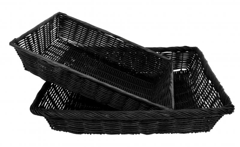 19.5� x 15 19.5� x 15.5� x 4� Black Deli Basket
